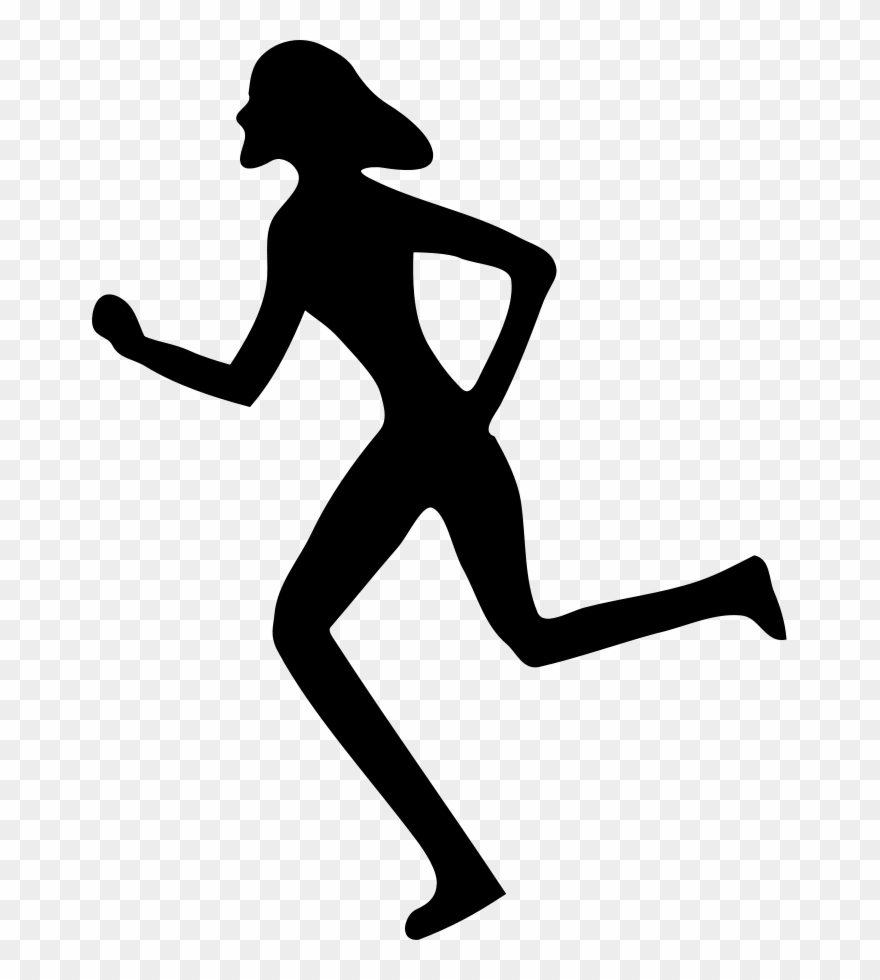 Runner Free Sports Track And Field Clipart Clip Art - Woman Running Clip Art - Png Download