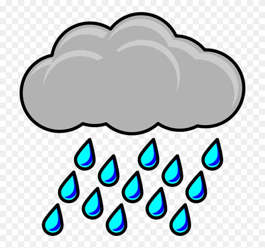 Rain In Clip Art - Rainy Clipart - Png Download
