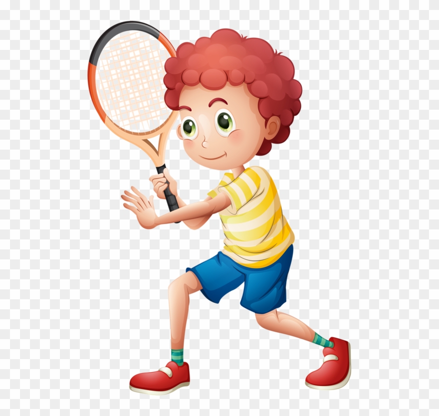 Фотки Clipart Boy, School Clipart, Animation Schools, - Boy Playing Tennis Clipart - Png Download