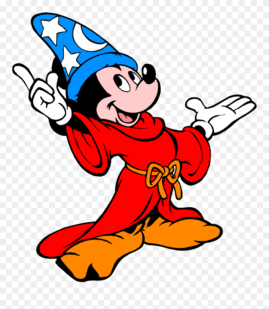 Mickey Mouse Clipart Wizard - Magical Mickey Mouse - Png Download