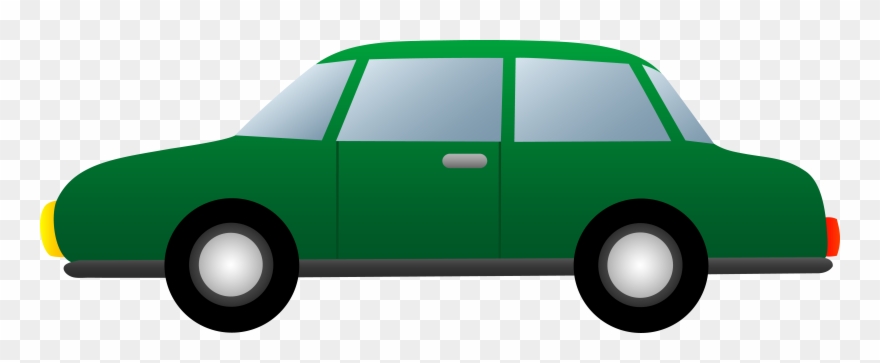 Simple Green Car - Clipart Cartoon Png Cars Transparent Png