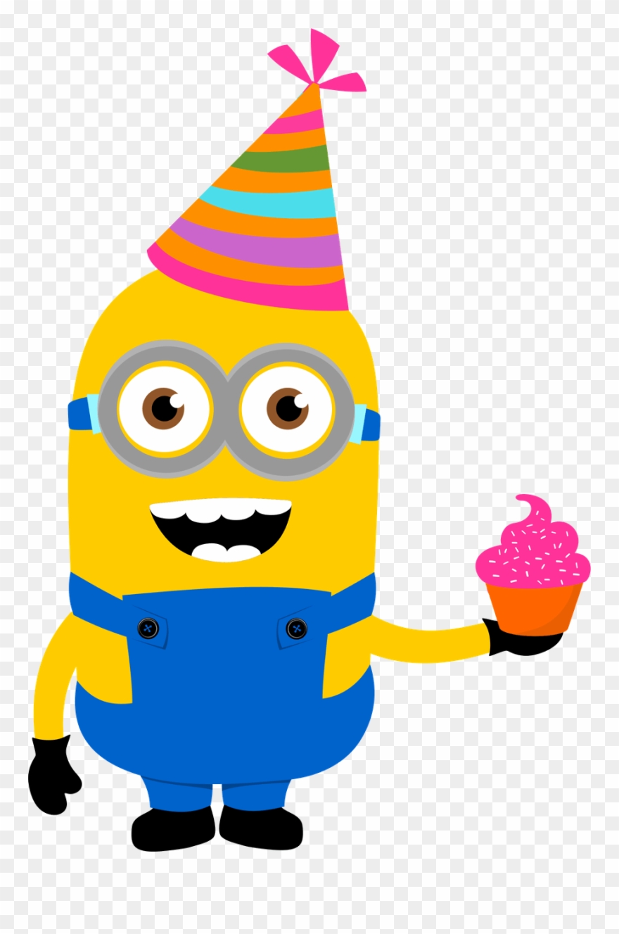 Minus Cricut Birthday Cards, Birthday Clipart, Minion - Topper De Bolo Para Imprimir Minions - Png Download