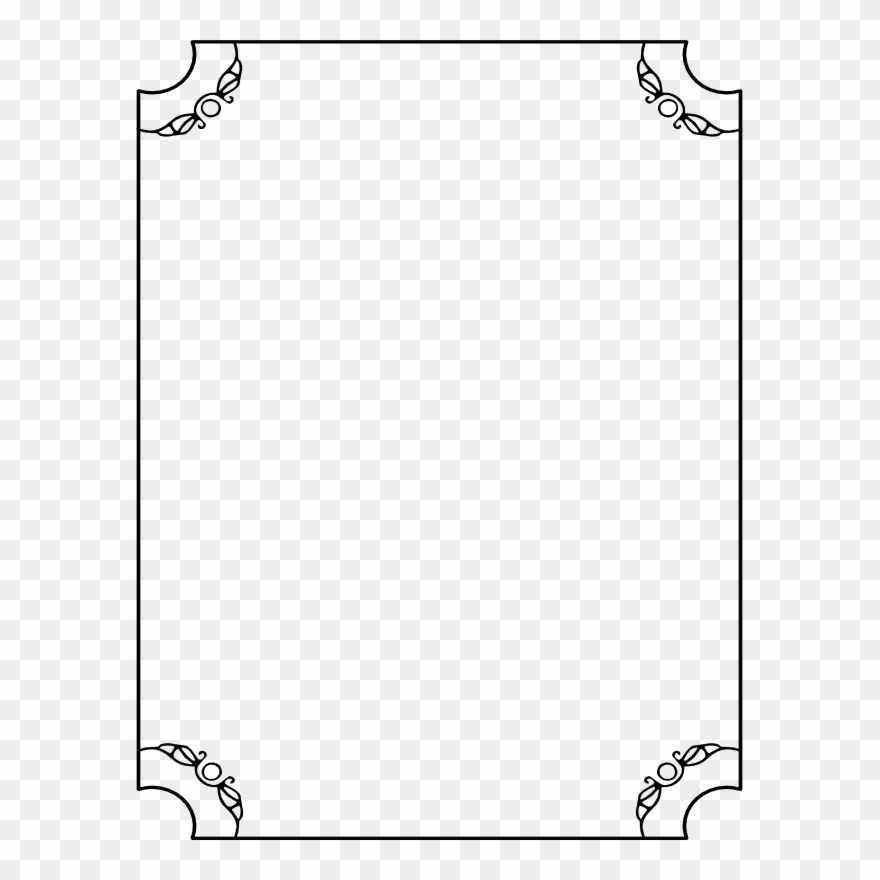 Decorative Border Clip Art - 모서리 장식 Png Transparent Png