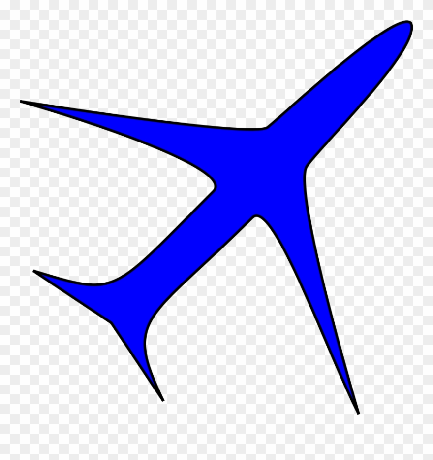 Clip Art Plane - Desenho De Aviao Azul - Png Download