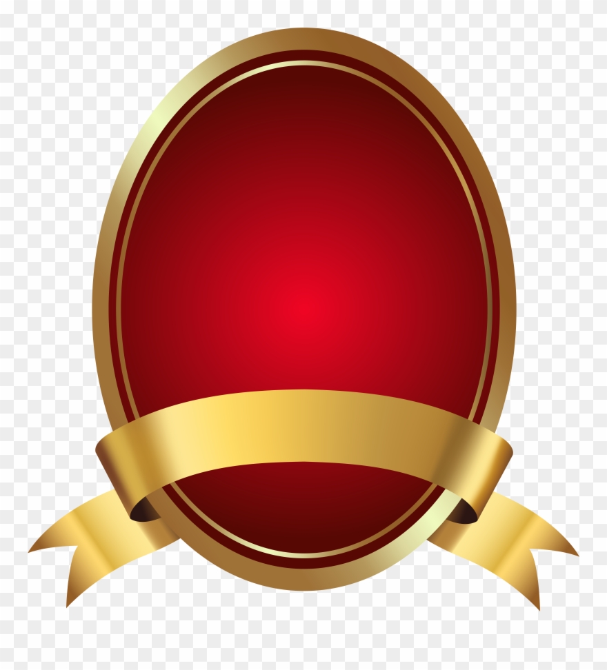 Red Label With Banner Clipart