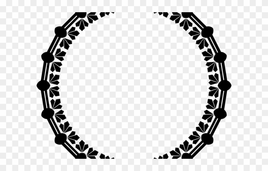Decorative Border Clipart Art Deco - Stamp Circle Png Transparent Png