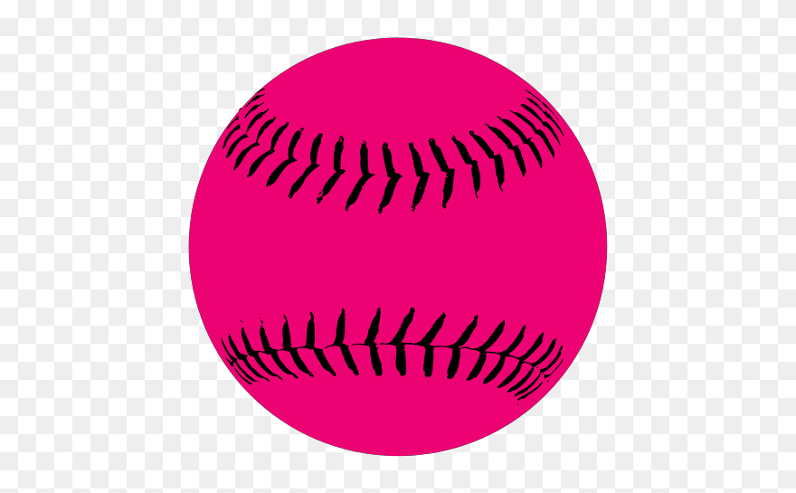 Can Use For Book Cover, Yellow Softball Border Clipart - Pink Softball Clipart - Png Download