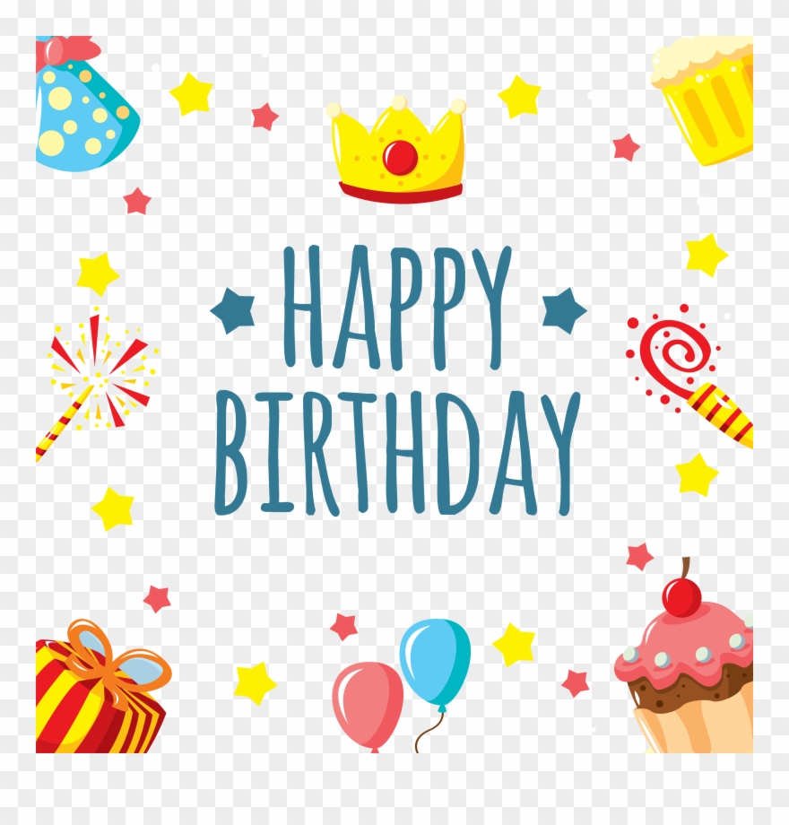 Happy Birthday Card Png - Transparent Background Cute Happy Birthday Png Clipart