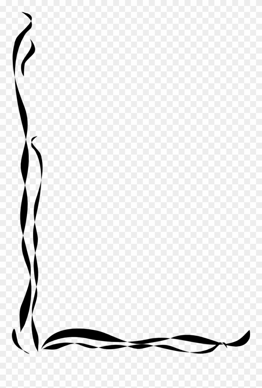 Black Corner Border Clip Art Car Pictures - Simple Black Corner Borders - Png Download