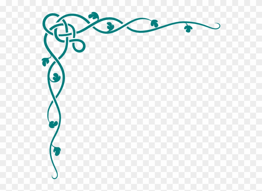Blue Corner Border Design Clipart