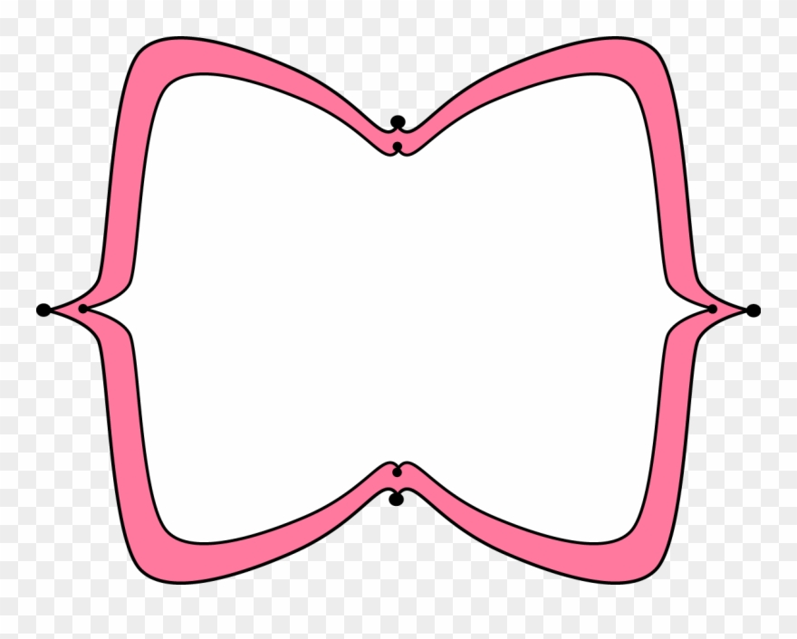 Pink Wide Pointy Frame - Frames White And Pink Png Clipart