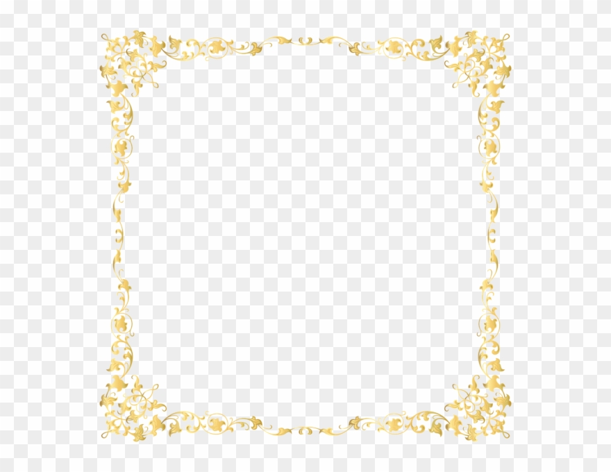 Transparent Background Gold Border Clipart