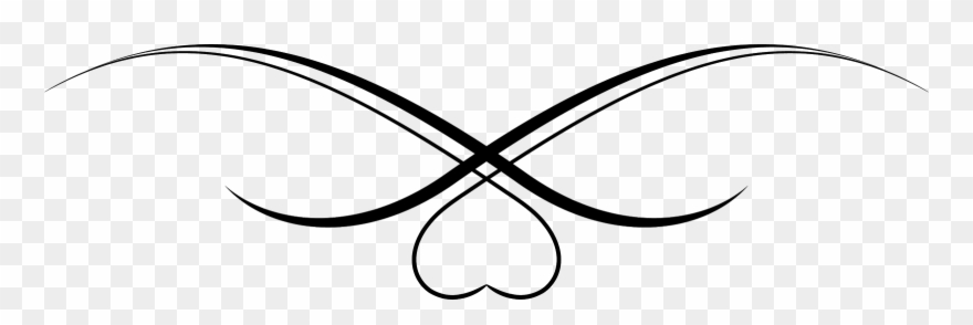 Decorative - Decorative Lines With Hearts Clipart