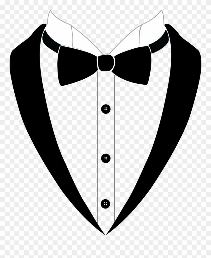 Banner Transparent Download Collar Drawing Tuxedo - Suit And Bow Tie Clipart - Png Download