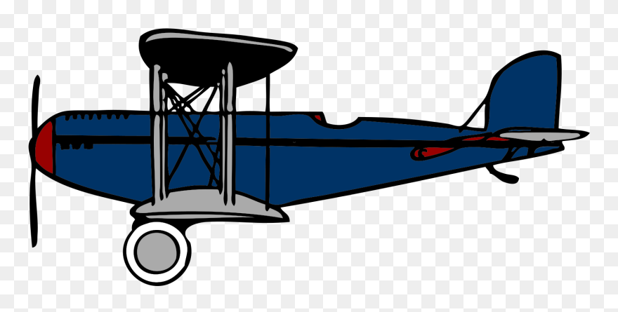 Svg Library Download Vintage Images Free - Old Airplane Side View Clipart