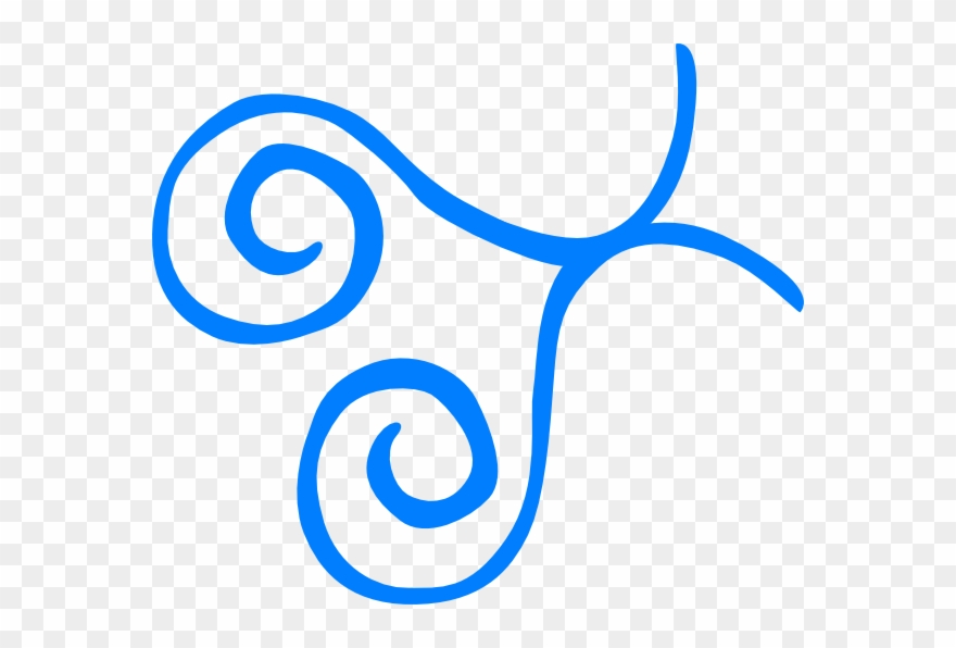 Blue Swirl Frame Bottom Left Corner Clip Art - Portable Network Graphics - Png Download