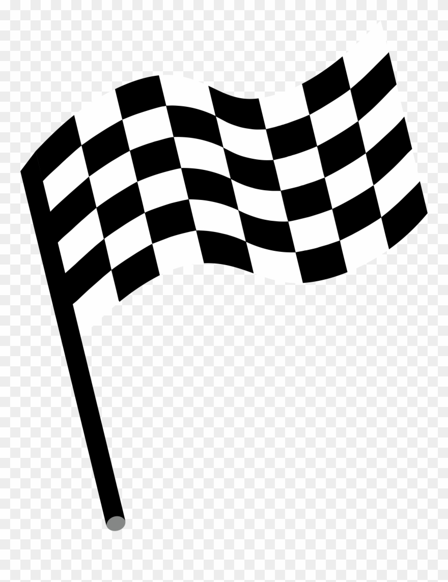 Race Car Flag Clip Art Transparent - Bandeira De Corrida - Png Download