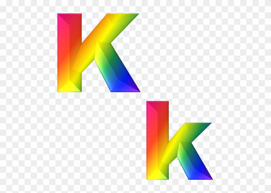 Clip Free Stock Free Clipart Letters Ofthe Alphabet - Letter K Rainbow - Png Download