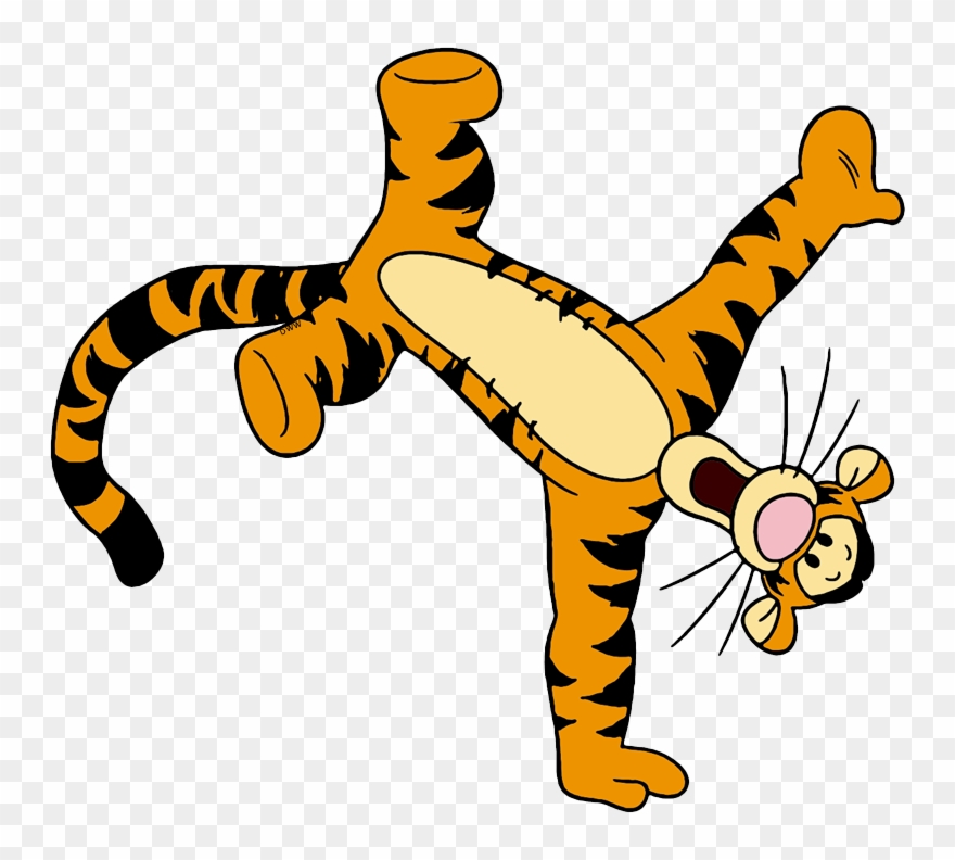 Bouncing Bouncing Waving Doing A Cartwheel - Cartoon Clipart