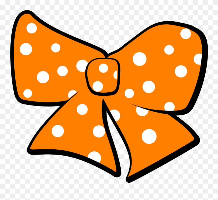 Orange Polka Dot Bow Clipart (102221) PinClipart