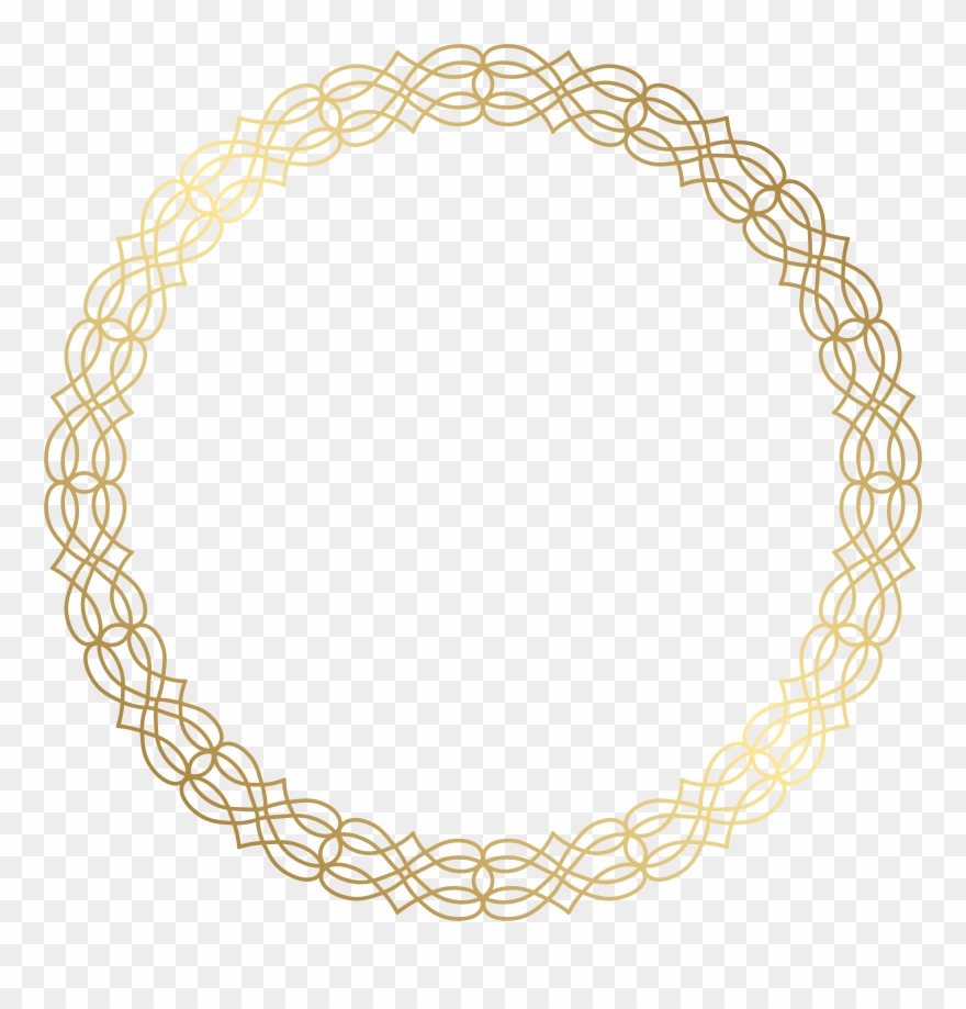 Round Gold Border Transparent Png Clip Art Image