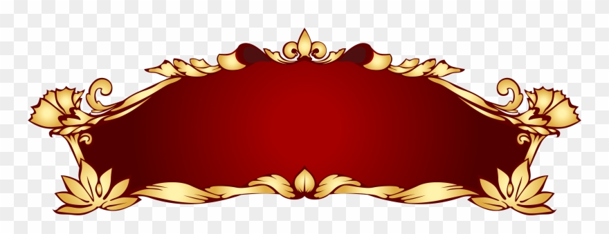 Red Deco Banner Png Picture Labels Pinterest - Banner Golden Design Png Clipart