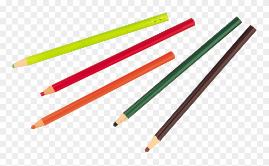 Pencil Clipart Five - Color Pencil Draw Png Transparent Png