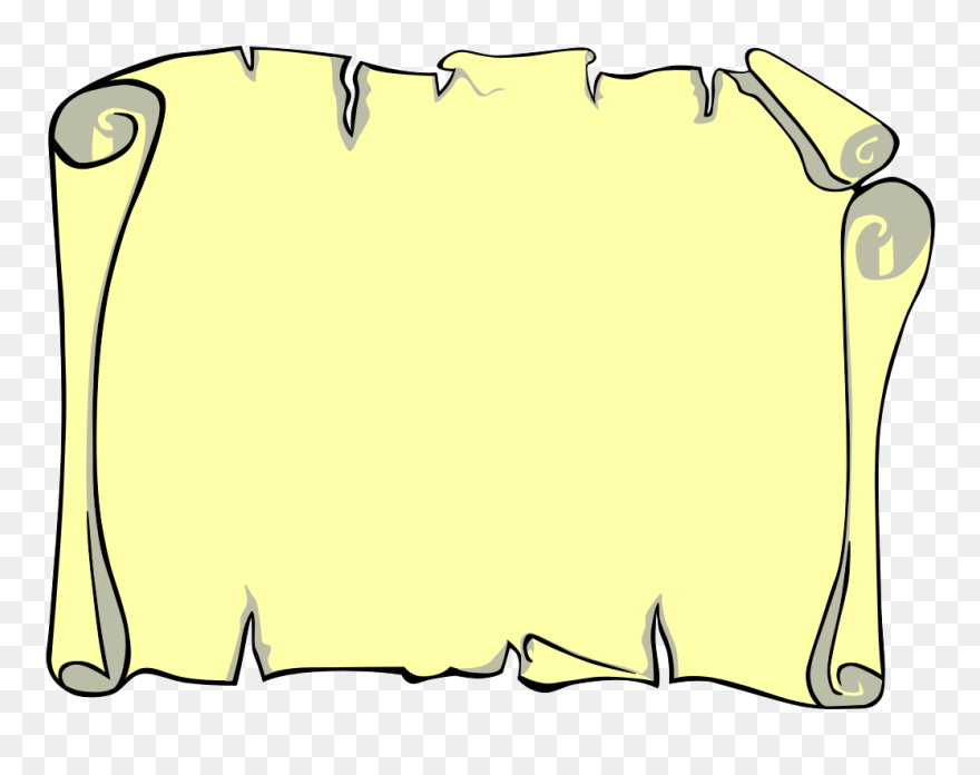 Scroll Clipart Newspaper - Old Paper Border Design - Png Download