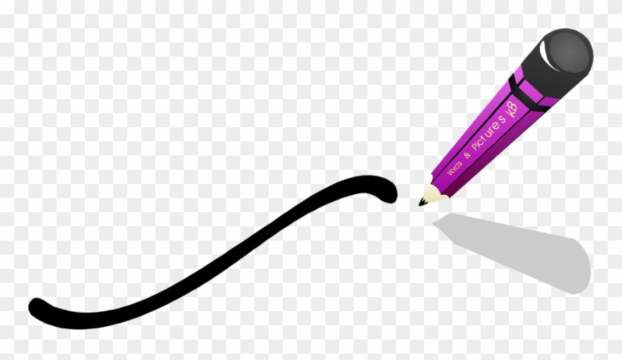 Illustration Of A Pencil Drawing A Line - Pencil Drawing Line Png Clipart