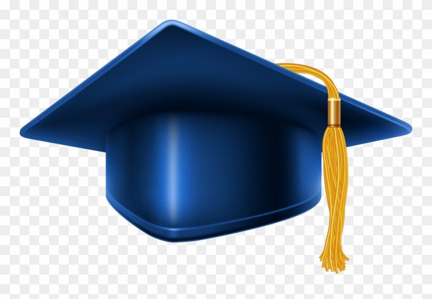Banner Transparent Library Blue Png Clip Art - Blue Graduation Cap Png
