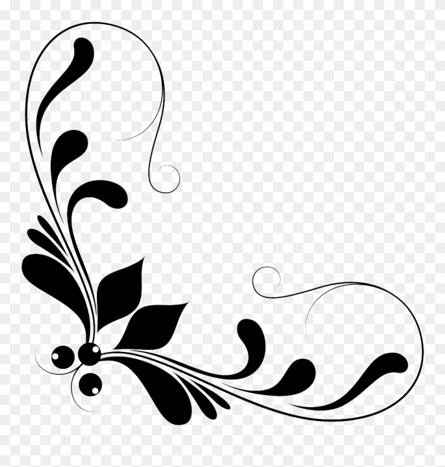Decorative Corners Floral Design Decorative Arts - Floral Design Elements Png Clipart