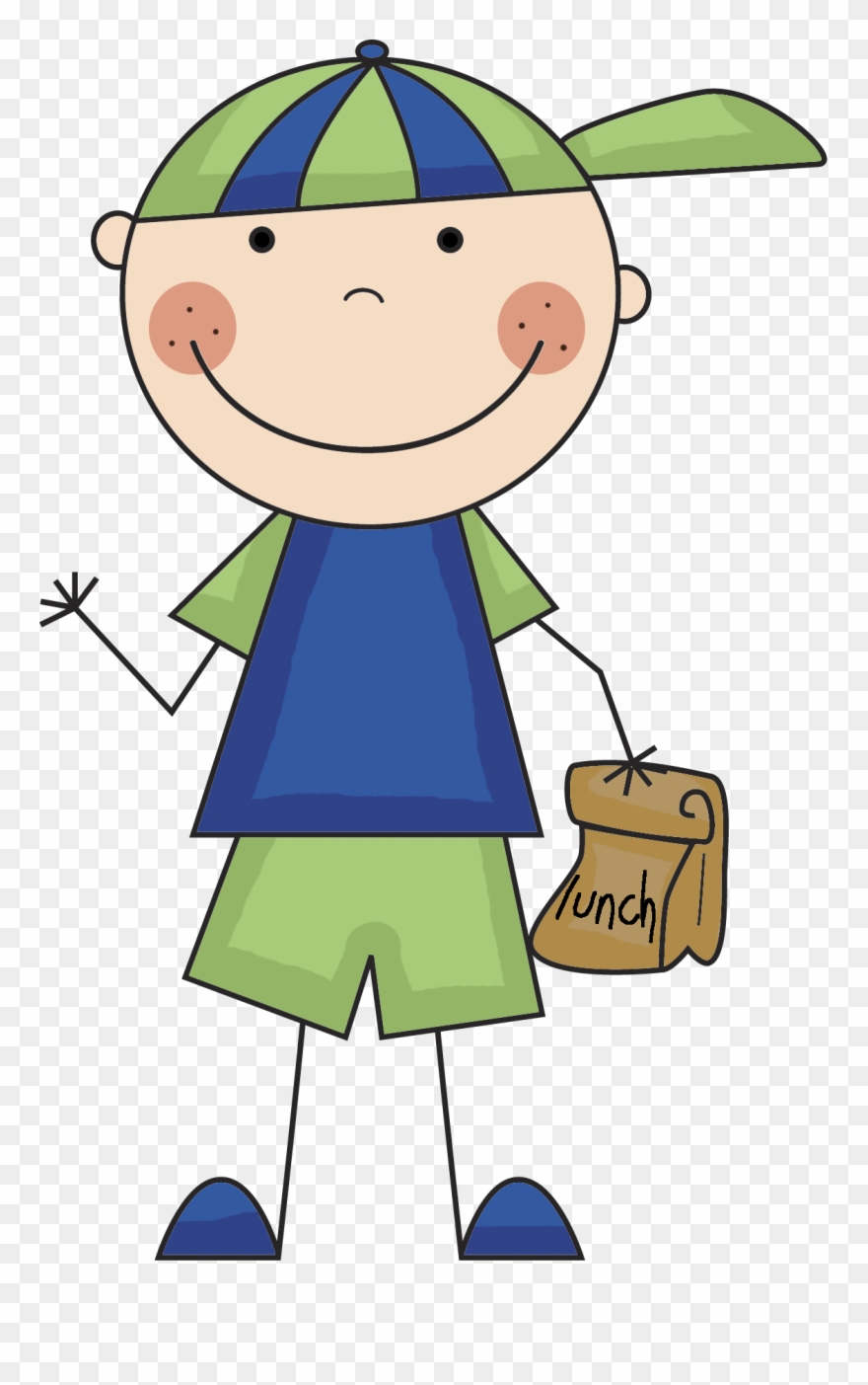 Snack Bar Clipart - Boy And Girl Student Clipart - Png Download