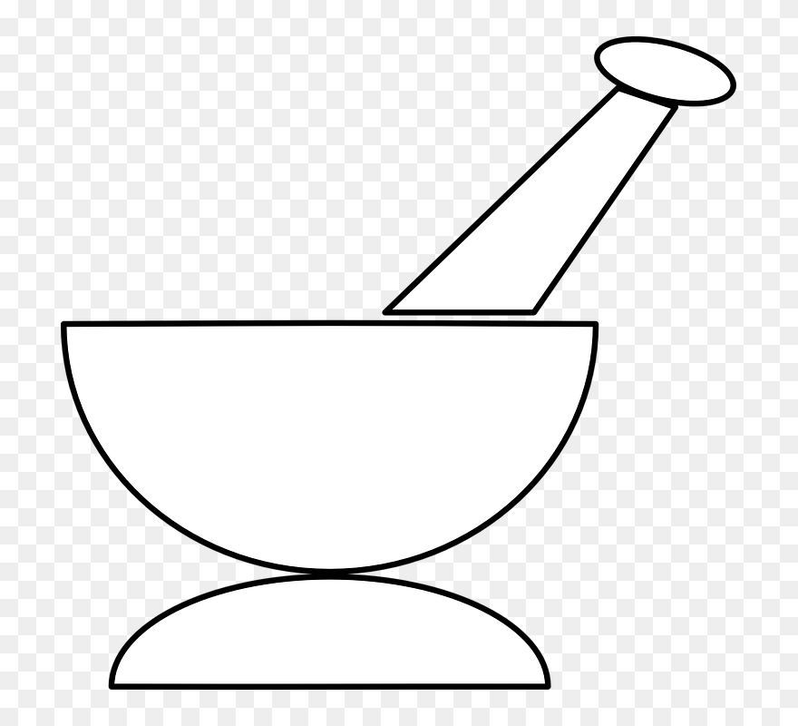 Free Vector Mortar And Pestle Clip Art - Pestle And Mortar Clip - Png Download