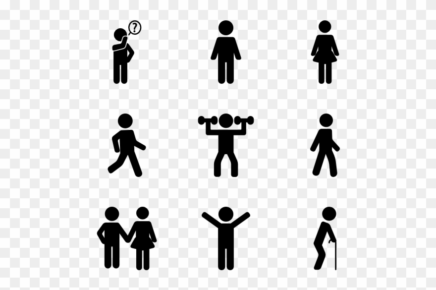 Silhouette Action Photoshop - People Action Icon Clipart