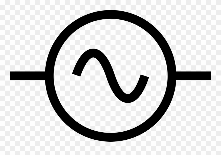 Iec Ac Supply Clipart, Vector Clip Art Online, Royalty - Circuit Diagram Ammeter Symbol - Png Download