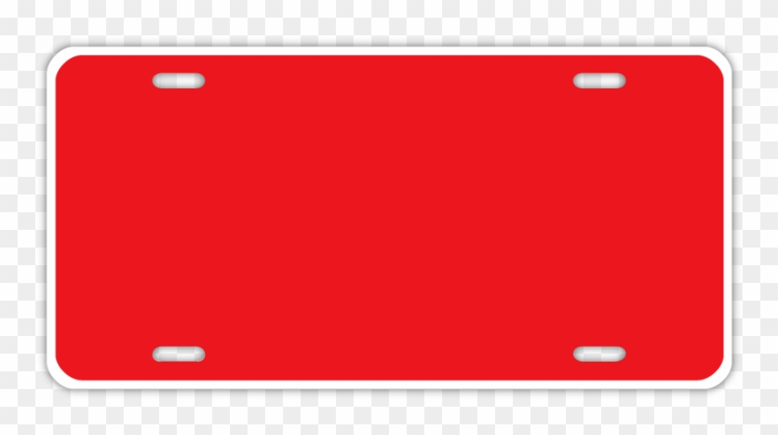 Aluminum License Plate - Blank Red License Plate Clipart