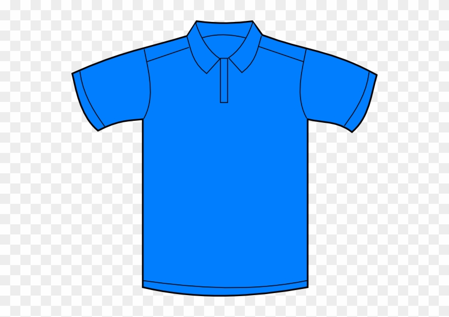 Clip Art Transparent Stock Blue Front Clip Art At Clker - Blue Polo Shirt Clipart - Png Download