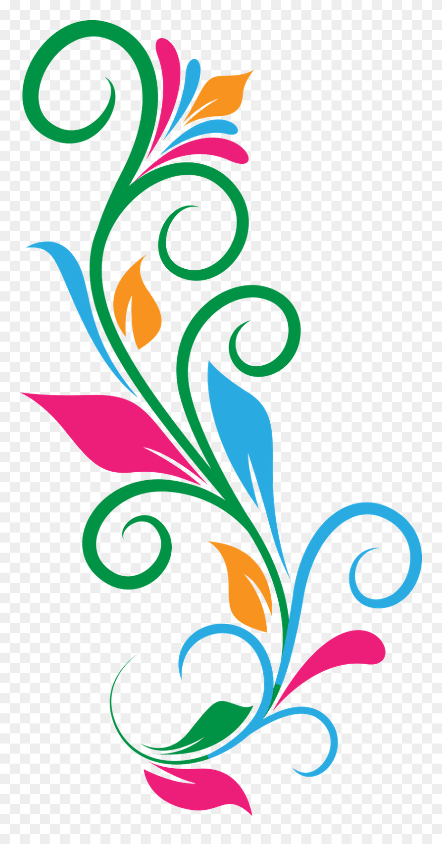 Abstract Flower Cliparts - Flower Design Clipart Png Transparent Png