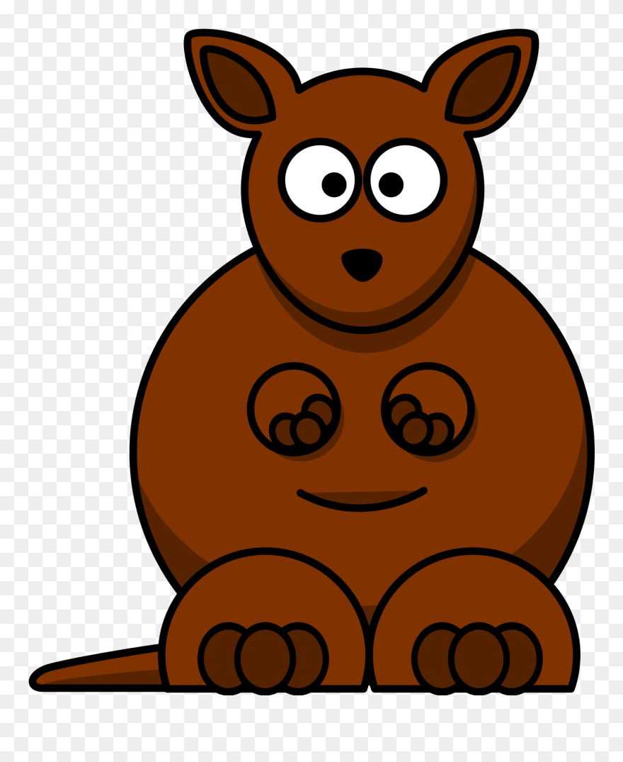Cute Cartoon - Cartoon Kangaroo Clip Art - Png Download