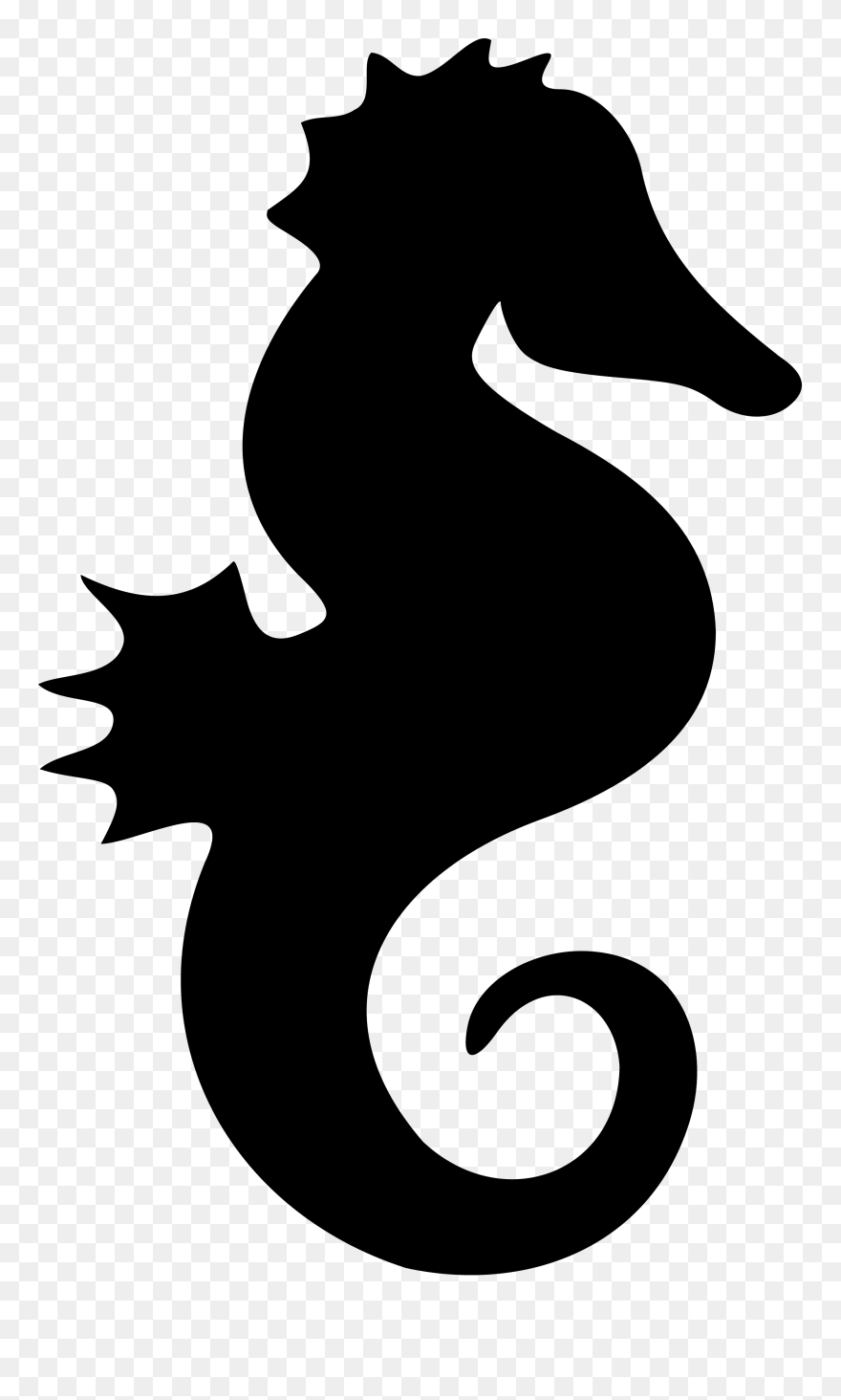 Animal Silhouette Templates 7 Clipart Sea Animals Silhouettes - Sea Creature Clipart Silhouette - Png Download