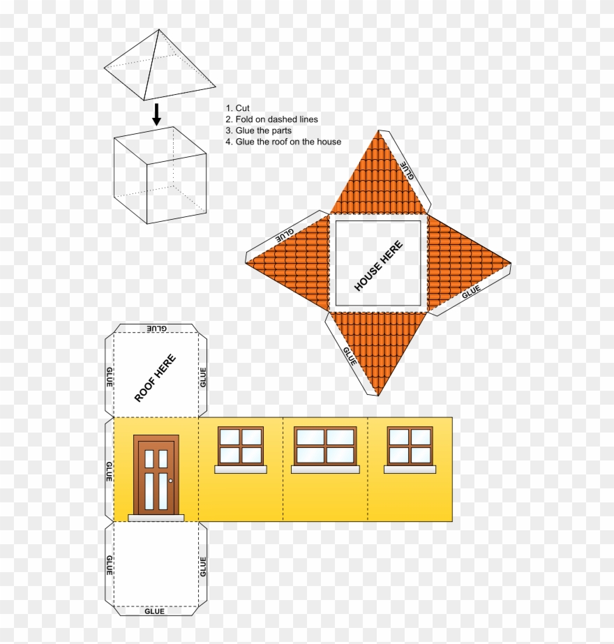 This Free Clip Arts Design Of Paper House Template - Paper - Png Download