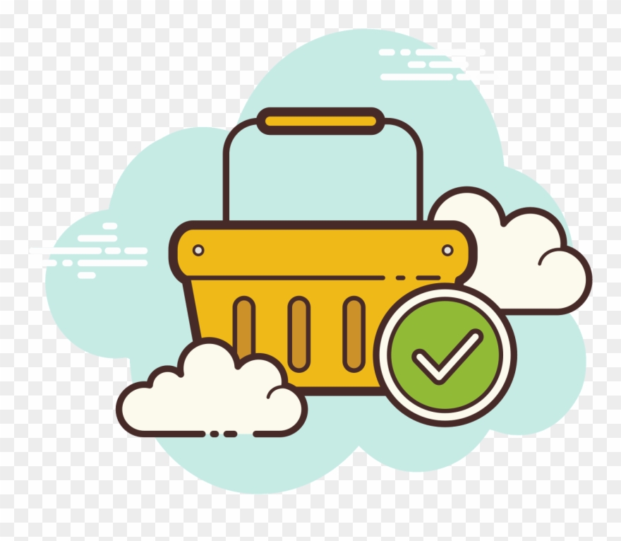 Shopping Basket Success Icon - Hotel Key Icon Clipart