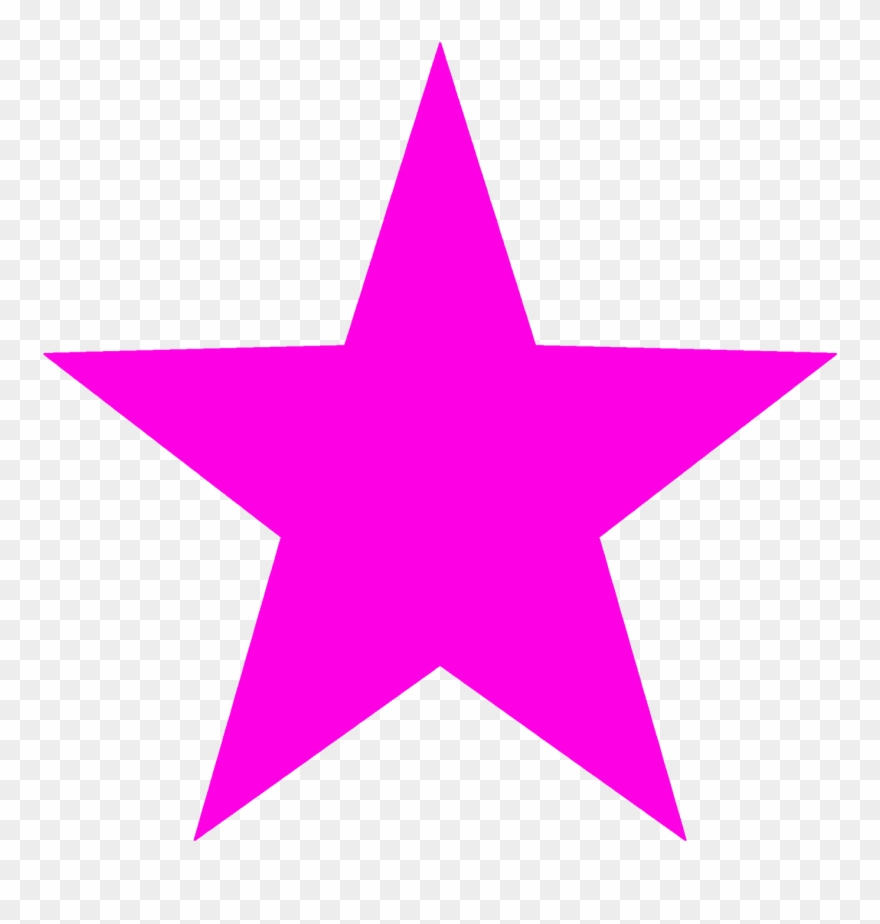 Pink Star Template - Colored Star Clipart