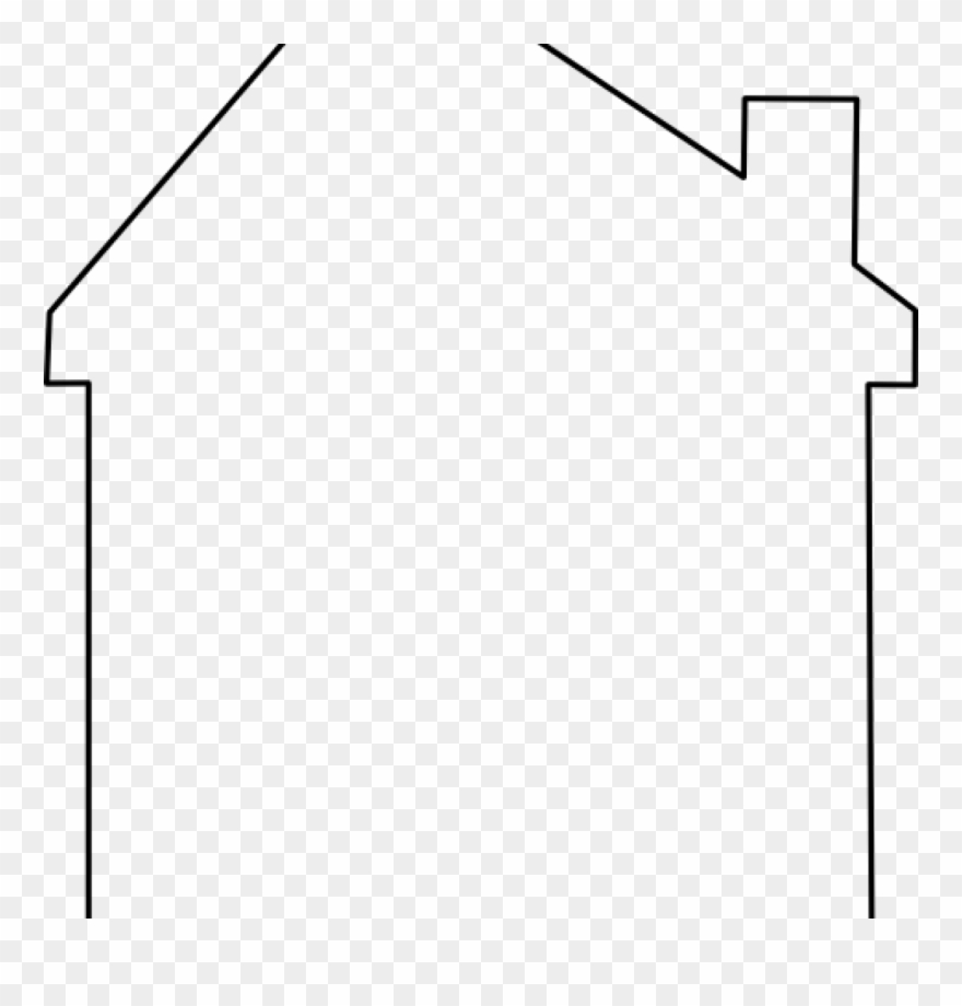 House Outline Clipart Abstract Roof Clip Art At Clker - Clip Art - Png Download