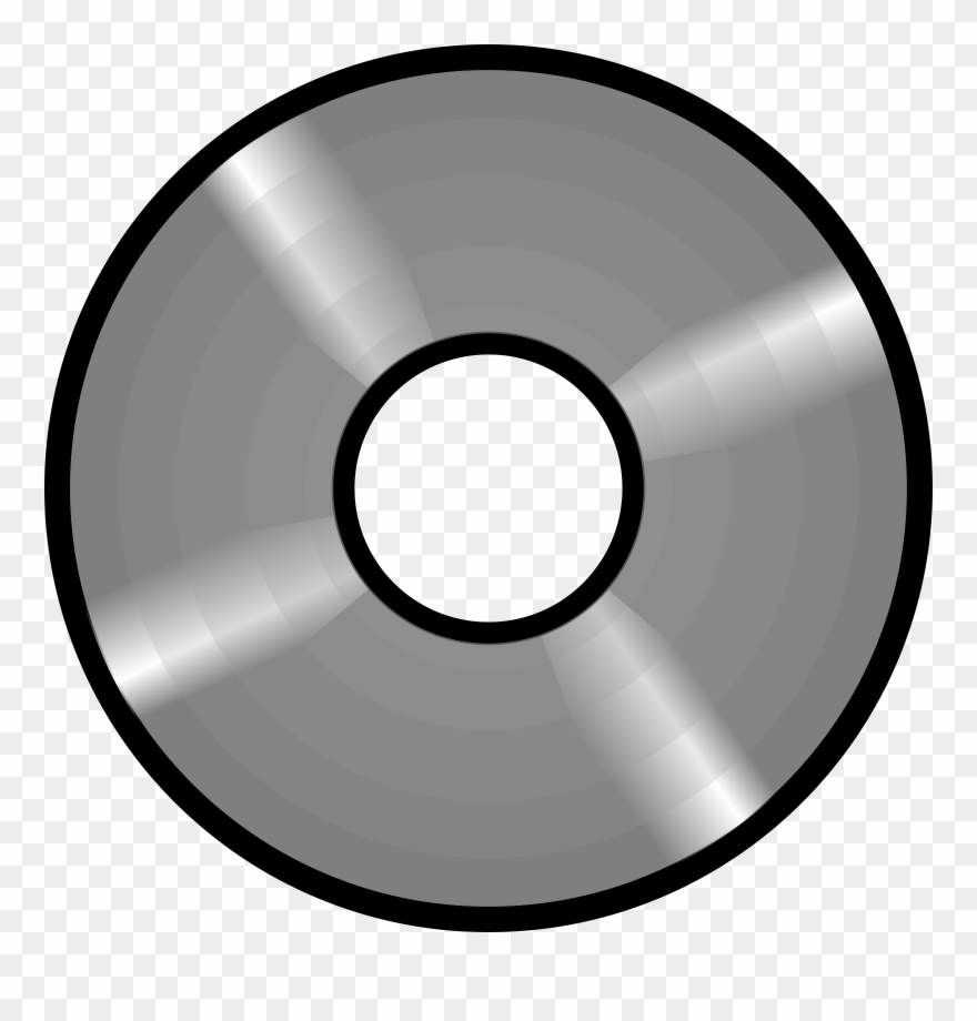 Optical Disc Schema - Cd Clip Art Black And White - Png Download