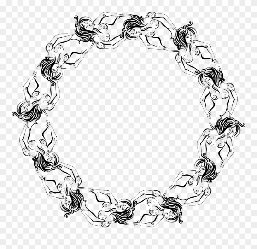 Circle Clipart Abstract Art - People In A Circle Clip Art - Png Download