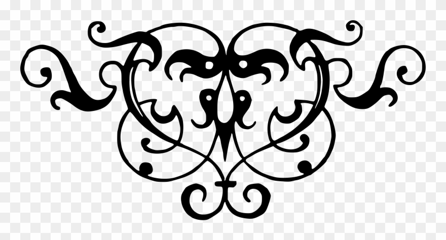 Simple Scroll Designs Clip Art - Simple Line Art Designs - Png Download