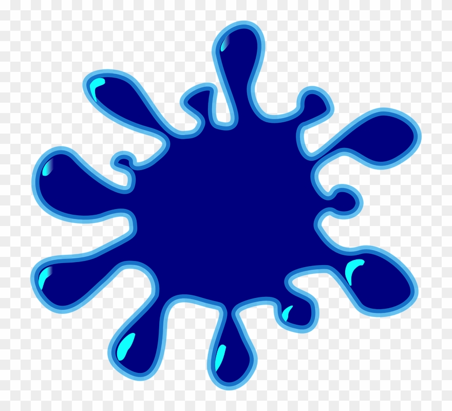 Dark Blue Clipart Splash - Splash Clip Art - Png Download