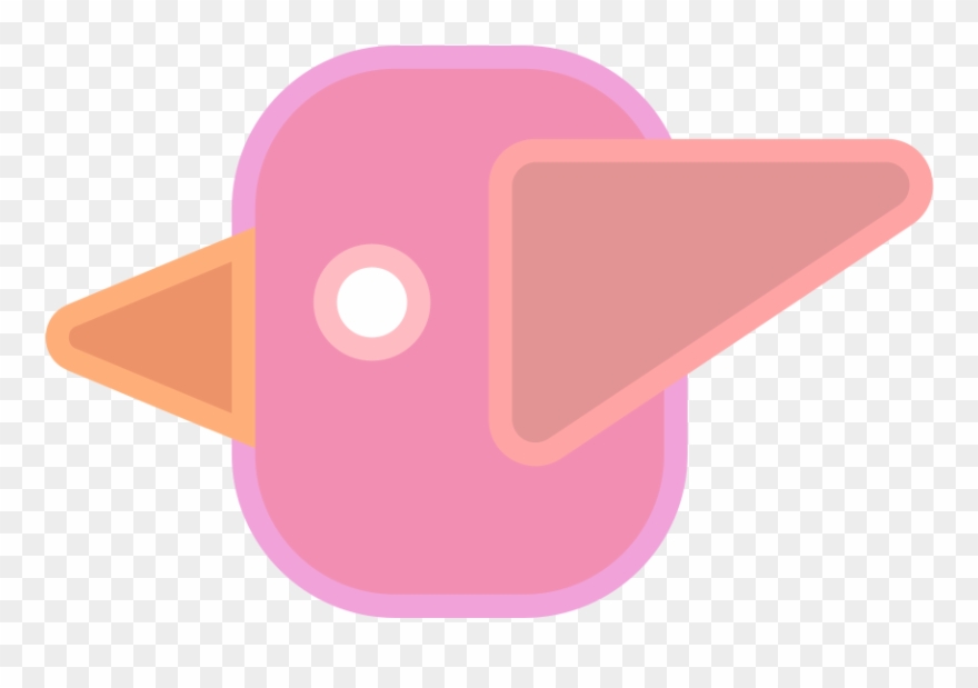 Abstract Cute Simple Cartoon Bird Clipart, Vector Clip - Cartoon Bird - Png Download