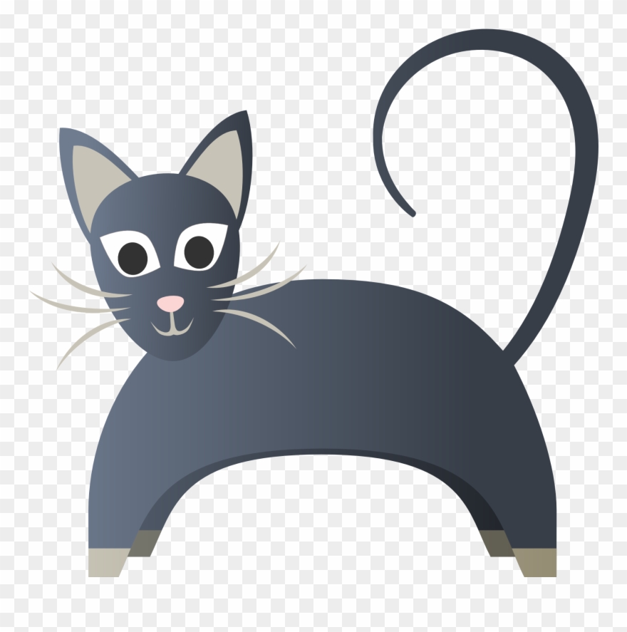 Vector Transparent Library Clipartist Net Clip Art - Abstract Cat Png